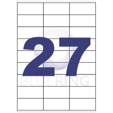 BLUERING Etikett címke, 70x32mm, 100lap, 27 címke/lap Bluering® etikett