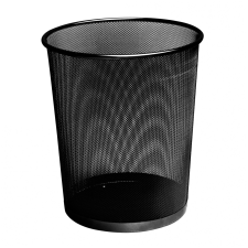 BLUERING fémhálós papírkosár, 20 liter, fekete fémhálós tároló