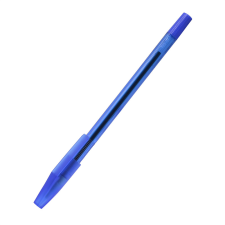 BLUERING Golyóstoll eldobható kupakos kerek test bordázott fogórész Bluering® , írásszín kék toll