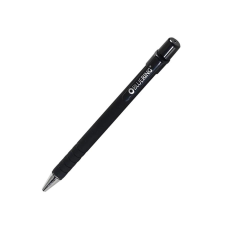 BLUERING Golyóstoll nyomógombos, gumírozott fekete test, Bluering® X6, írásszín fekete toll