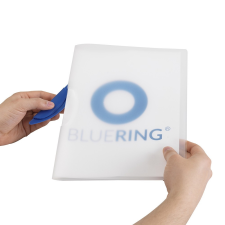 BLUERING Gyorsfűző klip mappa A4 műanyag 30 laphoz műanyag klippes kék BLUERING mappa