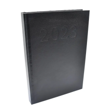BLUERING Határidőnapló agenda Standard A5, napi, fehérlapokkal (fekete) 2023. Bluering® határidőnapló