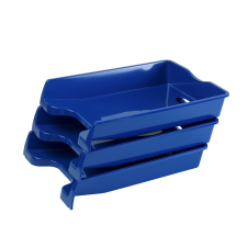 BLUERING Irattálca műanyag 355, 355x255x60mm, Bluering®, kék irattálca