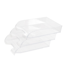 BLUERING Irattálca műanyag 550 extra széles 345x270x67mm, Bluering®, víztiszta irattálca