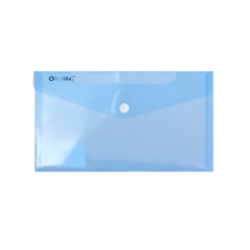 BLUERING Irattartó tasak DL 'csekk' patentos PP Bluering® transzparens kék irattartó