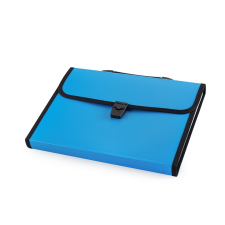 BLUERING Irattartó táska, harmonikatáska, 13 rekeszes füles csatos Bluering® kék füzetbox