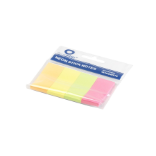 BLUERING Jelölőcímke 20x50mm, 4x40lap, papír, vegyes neon színek Bluering® információs címke