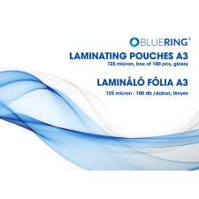 BLUERING Lamináló fólia A3, 125 micron 100 db/doboz, Bluering® lamináló fólia