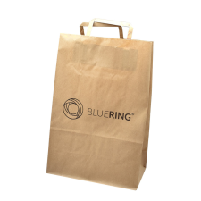 BLUERING Szalagfüles papírtáska 32x15x44cm Bluering barna tasak