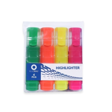 BLUERING Szövegkiemelő készlet, Bluering®, 4 klf. szín filctoll, marker