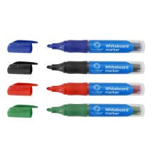 BLUERING Táblamarker 3mm, kerek, cserélhető betétes, Bluering®, 4 klf. szín filctoll, marker