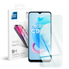 BlueStar Realme C11 2021 / C20 üvegfólia, tempered glass, előlapi, edzett, Bluestar mobiltelefon kellék