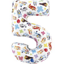 Bluey Friends 5-ös szám fólia lufi 66 cm party kellék