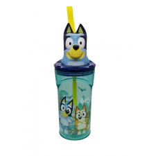 Bluey Splash 3D műanyag szívószálas pohár 360 ml babaétkészlet