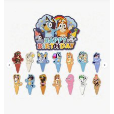  Bluey tortabeszúró,tortadísz 15 db/ csomag sütés és főzés