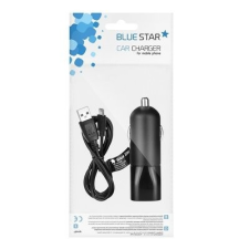 BluStar BlueStar fekete szivartöltőfej 1A + fekete micro usb kábel mobiltelefon kellék