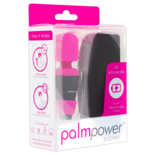 BMS PalmPower Pocket Wand - akkus, mini masszírozó vibrátor (pink-fekete) vibrátorok