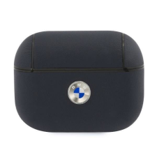 BMW BMAPSSLNA AIRPODS Pro tok Granatowy / Kék Geniune Leather Silver Logo audió kellék