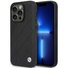 BMW BMHCP14L22R22RQDK iPhone 14 Pro 6.1" fekete bőr steppelt tok tok és táska