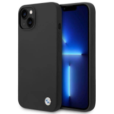 BMW BMHCP14SSILBK iPhone 14 6,1" fekete szilikon fém logós tok tok és táska