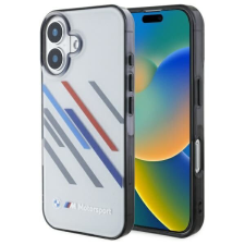 BMW BMHCP16S23HTRAG Motosport IML Random Stripes tok iPhone 16 - szürke tok és táska