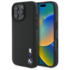 BMW BMHCP16X23PUSRK Smooth Rubber Logo tok iPhone 16 Pro Max - fekete tok és táska