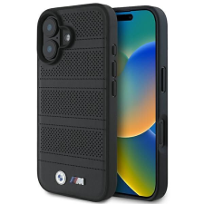 BMW BMHMP16S23PUSPK M Perforated And Stitched Line MagSafe tok iPhone 16 - fekete tok és táska