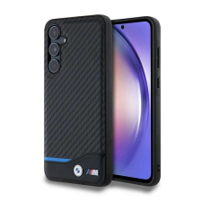 BMW Leather Carbon tok Samsung Galaxy A55 - fekete tok és táska