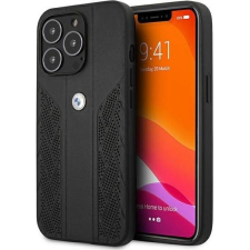 BMW Leather Curve Perforate Apple iPhone 13 Pro hátlap tok, fekete (BMW230BLK) tok és táska