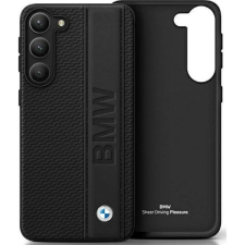 BMW Leather StampApple iPhone 14 Pro Max hátlap tok, fekete (BMW000531) tok és táska