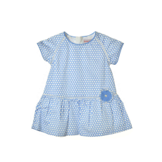 boboli Boboli kék, pöttyös bébi lány ruha – 86