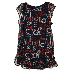  Boboli Chic sötétkék, fodros lány ruha – 110 cm