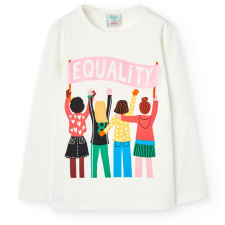 boboli EQUALITY ekrü póló, felső 13-14 év (158-164 cm) gyerek póló