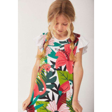 boboli nyári ruha színes Flamingós virágos 15-16 év (170-176 cm) lányka ruha