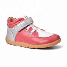 Bobux Rózsaszín-fehér magasszárú tépőzáras kiscipő - 23 (2 éves) gyerek cipő