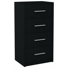  BODO 4 fiókos komód - fekete, 40x35x75cm bútor