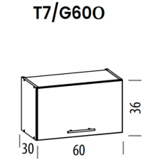 Bog-fran Tiffany elszívószekrény 60 cm  Fényes fehér fronttal bútor