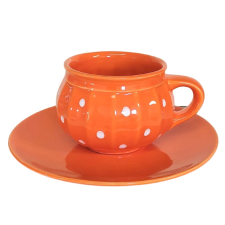 BögeManufaktúra Csupor bögre és reggeliző tányér narancs bögrék, csészék