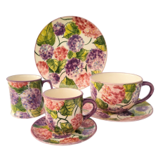 BögeManufaktúra Hortenzia reggeliző nagy szett bögrék, csészék