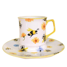 BögeManufaktúra Méhecskés bögre és reggeliző tányér bögrék, csészék
