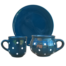 BögeManufaktúra Reggeliző szett sötét zöld bögrék, csészék