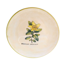 BögeManufaktúra Reggelizős tányér Orbáncfű tányér és evőeszköz