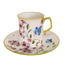 BögeManufaktúra Tavaszi pillangós bögre és reggeliző tányér bögrék, csészék