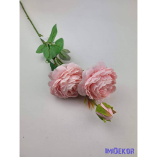  Boglárka 2fej+1bimbó szálas selyemvirág 60cm - Rózsaszín dekorációs kellék