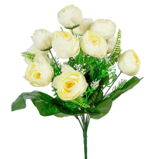  Boglárka csokor 12v. krém M40cm 18db/# dekorációs kellék