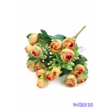  Boglárka csokor díszítőkkel 31 cm - Narancs dekoráció