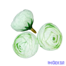  Boglárka fej selyemvirág fej 3 cm - Halvány Zöld dekoráció