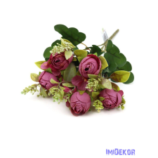  Boglárka selyem csokor 32cm - Mályva dekorációs kellék