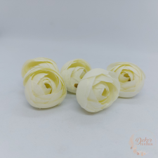 Boglárka selyem virágfej - 3 cm - krém dekorációs kellék