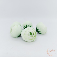  Boglárka selyem virágfej - 3 cm - mentazöld dekorációs kellék